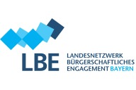 Vergrößerungsansichten für Bild: Logo des LBE mit Schriftzug Landesnetzwerk Bürgerschaftliches Engagement Bayern